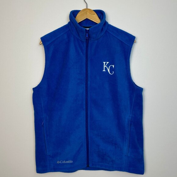 Columbia Kansas City Royals MLB Men's Blue Fleece Zip-Up Vest - Size Medium - Picture 3 of 9